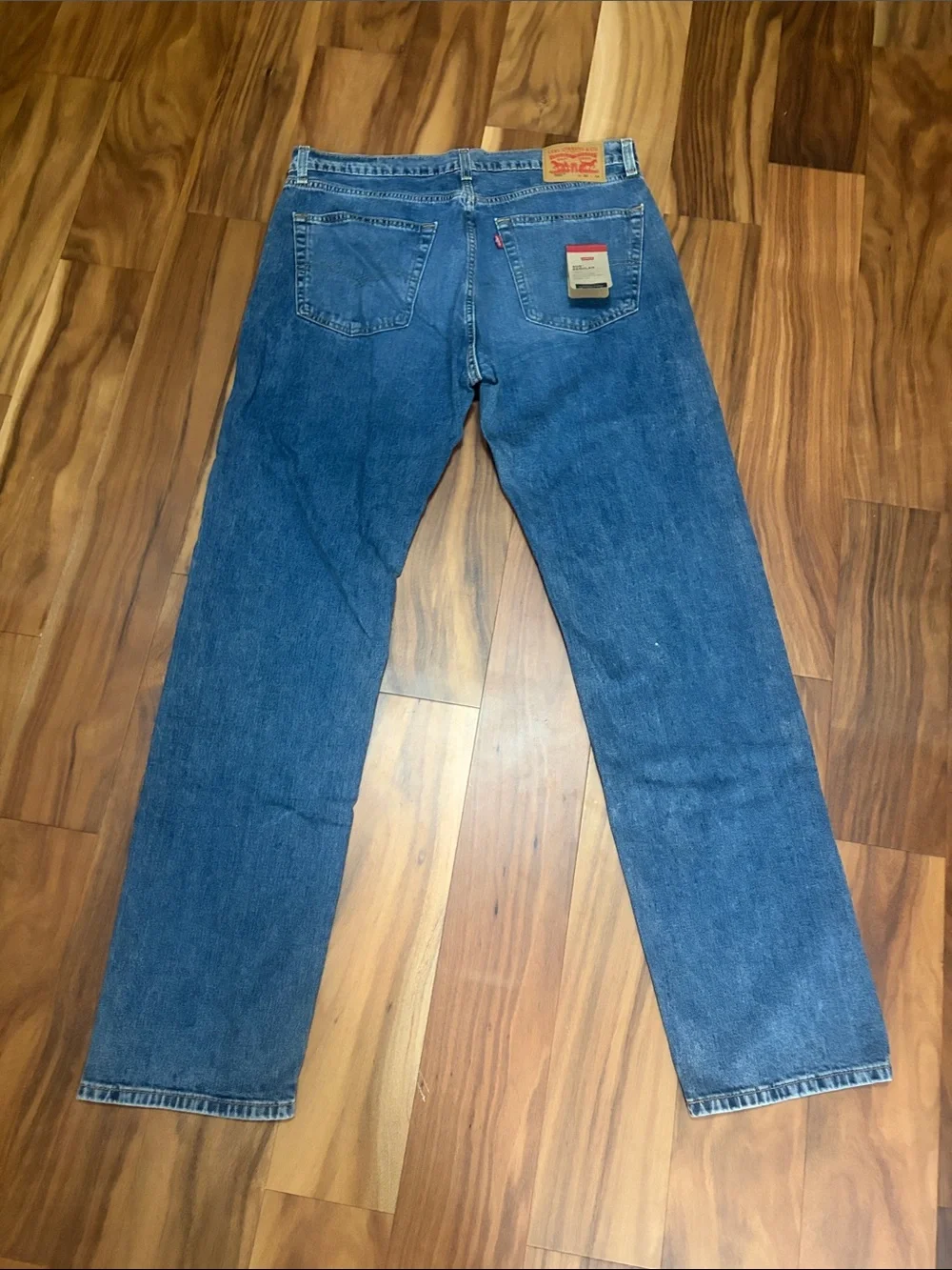Classic Men's Blue Denim Jeans - Straight Fit 505 - 36x34